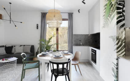 Niewielkie mieszkanie w skandynawskim stylu
