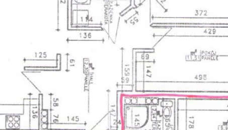 Łazienka ze skośną ścianą