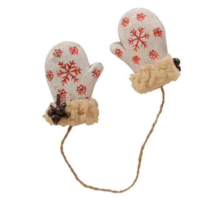 rękawice na choinkę