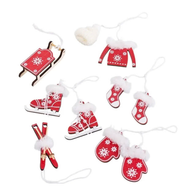 zestaw zabawek na choinkę