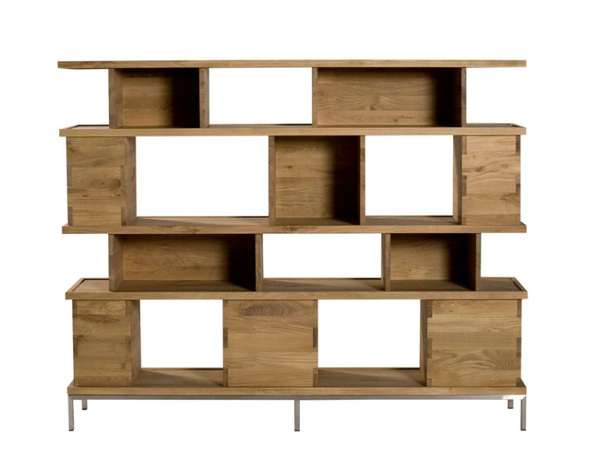 Regał OAK Linga z drewna dębowego, wym.: 145 x...