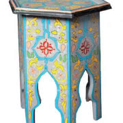 Ręcznie malowany stolik z oktagonalnym blatem i...