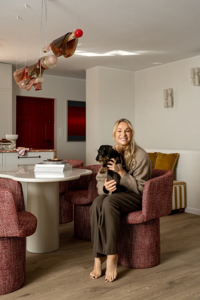 lampy nad stołem w domu Soni Bohosiewicz