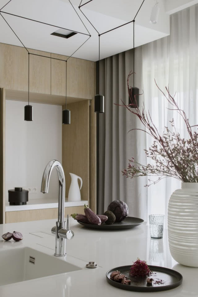 Kuchnia w drewnie i czerni