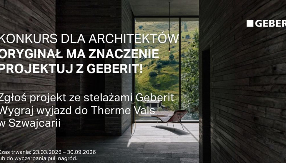 Oryginał ma znaczenie - Geberit zaprasza architektów do konkursu z wyjątkową nagrodą