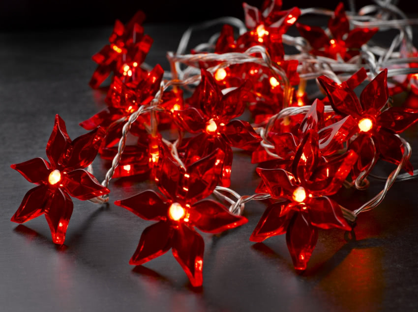 Lampki choinkowe Flower, Sirius, CZERWONA...