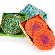Kolorowe podkładki pod kubki w orientalnym...