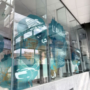 Nagroda specjalna w kategorii "Folia okienna": Médiathèque de Agde, autorka: Nilda Hernandez, Francja