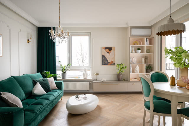 Salon w stylu pałacowym aranżacja