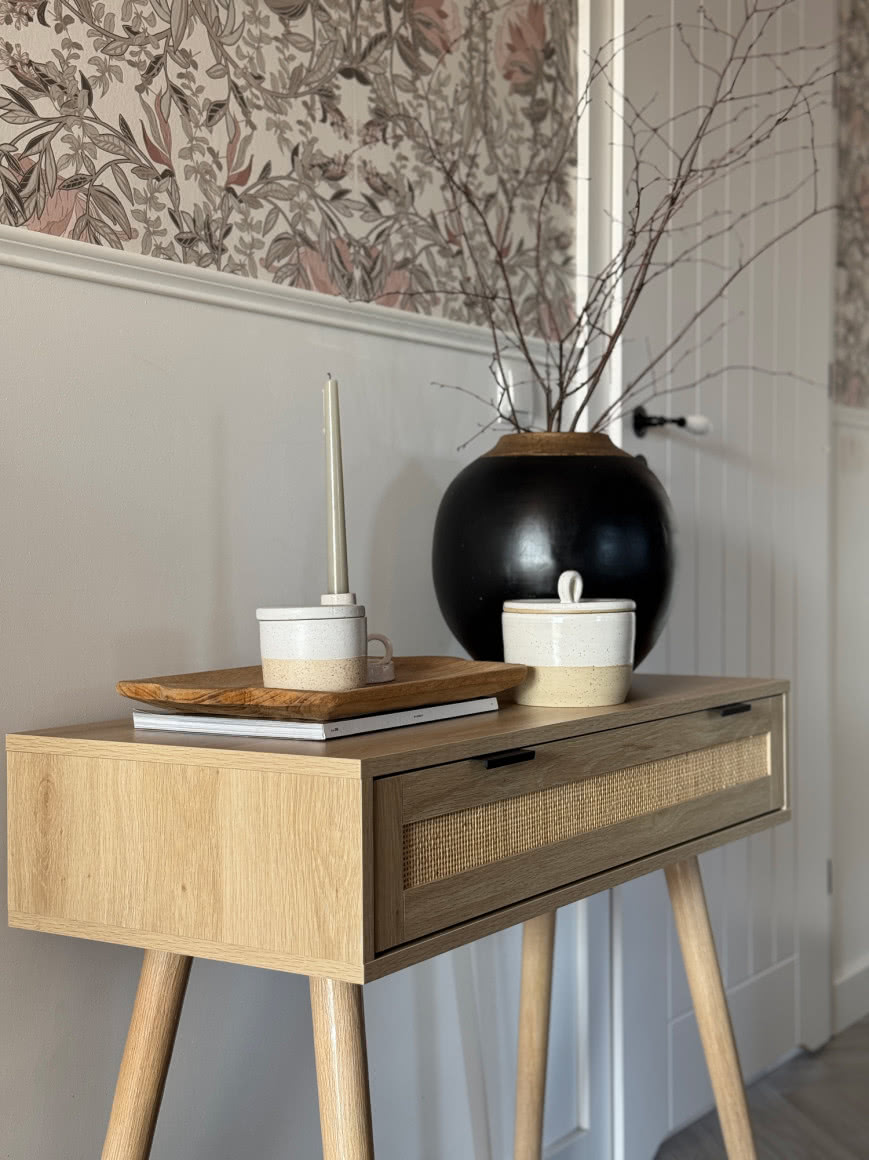 Konsola z dużą szufladą w stylu boho, Costway 