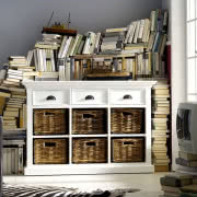 Copenhagen - komoda z sześcioma rattanowymi...