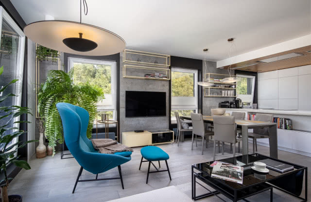 Ściana z telewizorem aranżacja