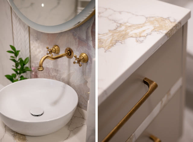 Bateria łazienkowa retro