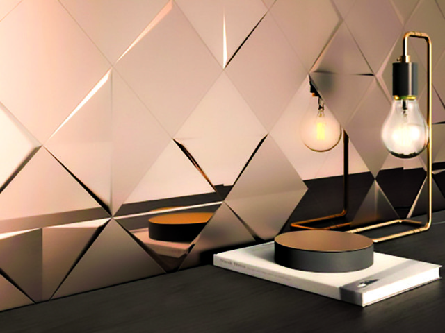 Złote płytki Alea nadadzą łazience niepowtarzalny charakter