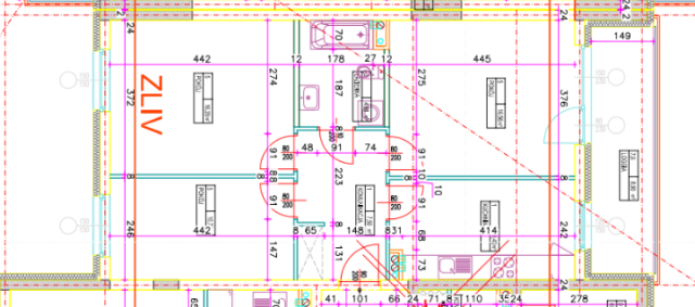 Rzut mieszkania trzypokojowego