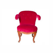 Eklektyczny czerwony fotel
