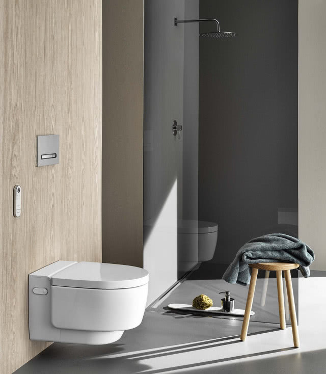 Toaleta myjąca Geberit AquaClean Mera dostępna jest w dwóch wersjach: classic i comfort. Opatentowana technologia natrysku WhirlSpray, którą stworzyła firma Geberit, oparta jest na dwóch dyszach 
i dzięki pulsacyjnemu strumieniowi 
wody zapewnia ukierunkowane, a także wyjątkowo staranne mycie. www.geberit.pl 