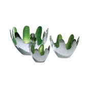 Komplet trzech aluminiowych mis