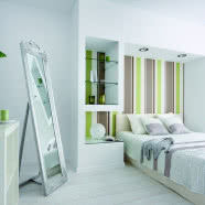 Mieszkanie z fototapetą w salonie