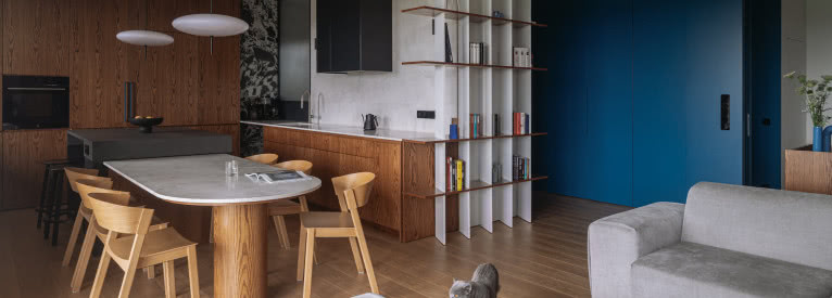 Mieszkanie z niebieskim kubikiem. Między cieniem a światłem