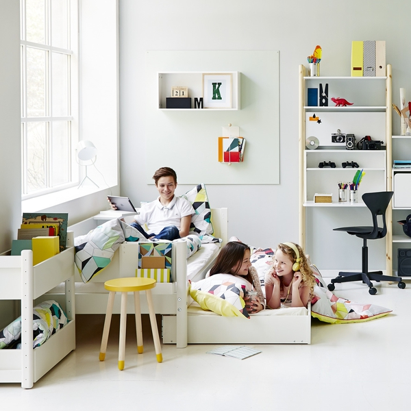 Łóżko dziecięce podwójne z poręczami, FLEXA, 2 321,60 zł