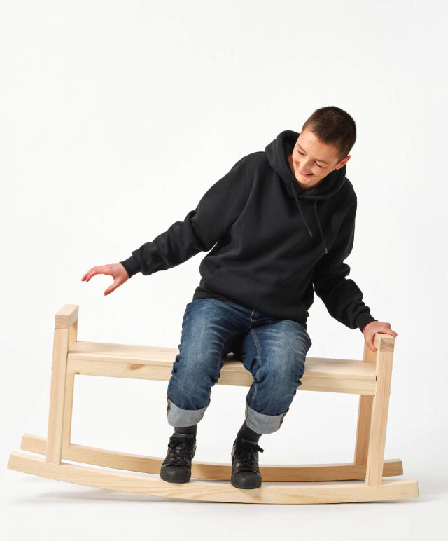 bujana drewniana ławka IKEA
