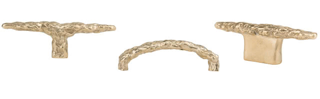 Na zdjęciu od lewej: uchwyt Devon III ArcheCollection, uchwyt Cambrian M ArcheCollection, Uchwyt Devon IV ArcheCollection