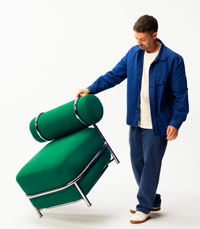 Zielony fotel IKEA