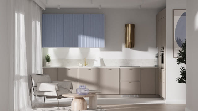 Układ narożny mebli kuchennych Qubik, zdjęcie: materiały Agata 