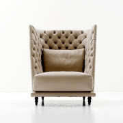 Occasional - fotel z drewnianą podstawą, obicie...