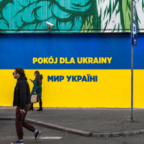 Murale w Warszawie wyrażające solidarność z Ukrainą