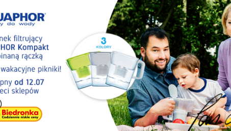 Jasiek Kuroń z rodziną zachęca do picia czystej wody z dzbanka AQUAPHOR!