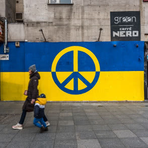Murale w Warszawie wyrażające solidarność z Ukrainą