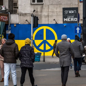 Murale w Warszawie wyrażające solidarność z Ukrainą