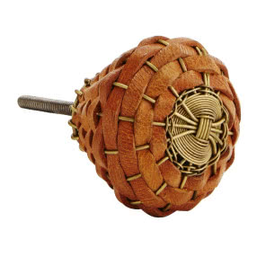 Gałka do mebli skórzana