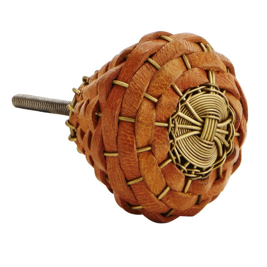 Gałka skórzana, 45 cm, Madam Stoltz, SF MEBLE,...