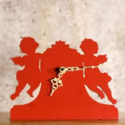 Karminowy wianek, suto marszczona czerwona...