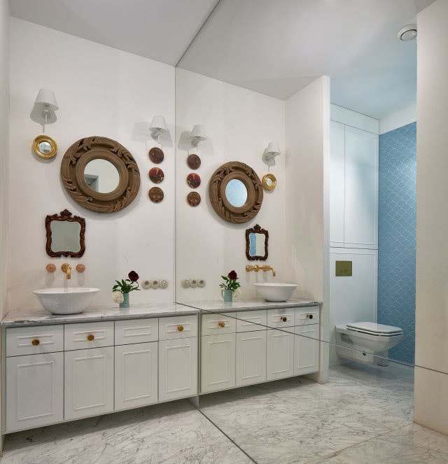 łazienka biała minimalistyczna