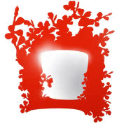 Karminowy wianek, suto marszczona czerwona...