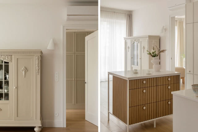 Drewniane meble i stare odnowione antyki