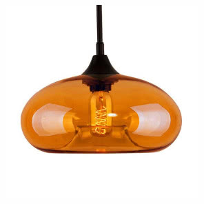 Pomarańczowa lampa szklana