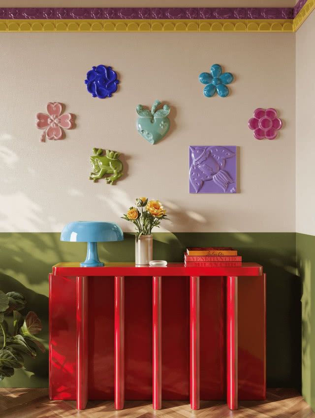 Różnokolorowe kafle Aleksandra Żeromska