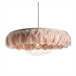 Lampa wisząca z piór