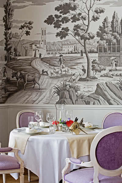 Włoska panorama - tapeta ręcznie malowana na...