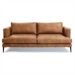 Brązowa sofa skóra