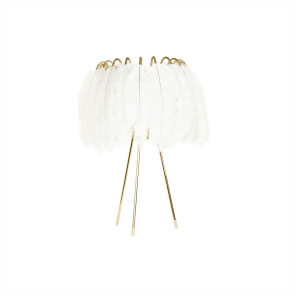 Lampa stołowa z piór