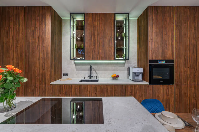 aranżacja drewnianej kuchni