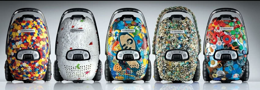 Seria odkurzaczy z obudowami wykonanymi z...