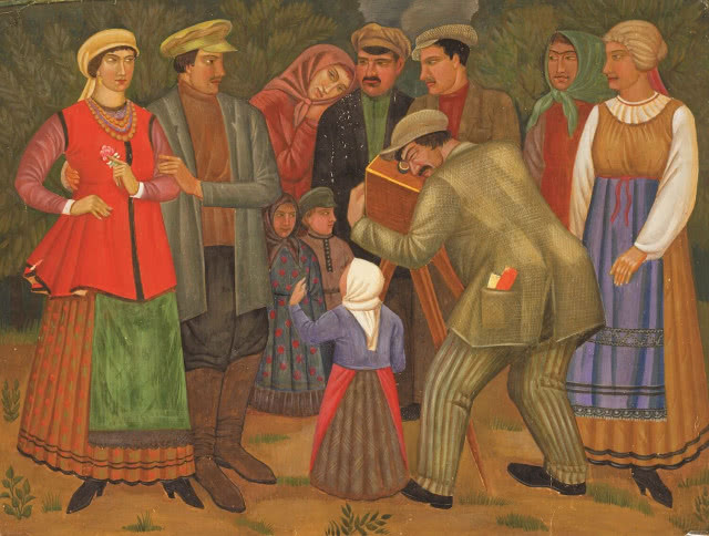 Iwan Padałka, Fotograf, 1927, tempera, papier, Narodowe Muzeum Sztuki Ukrainy