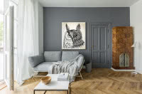 Obraz na kanwie Abstract Owl, 149 zł za m² + rama 30 zł za m.b.